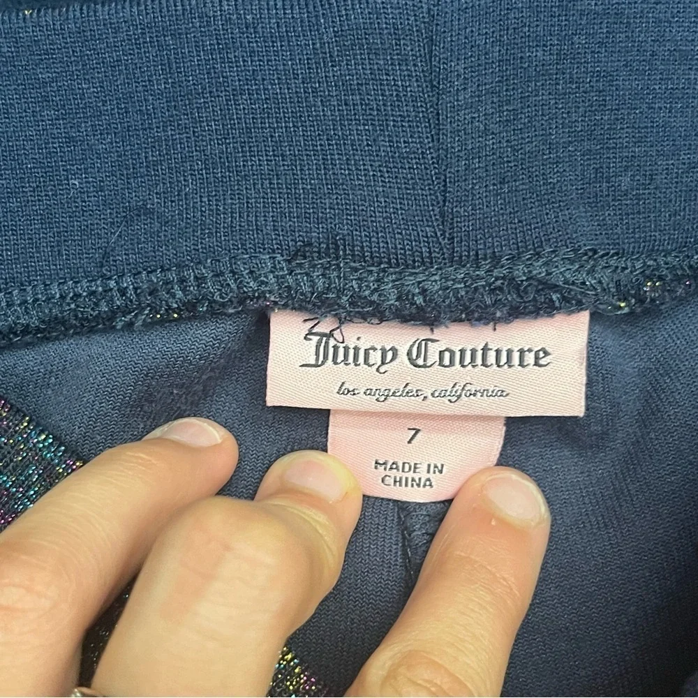 Juicy Couture velour velvet tracksuit with sparkle glitter trim pants